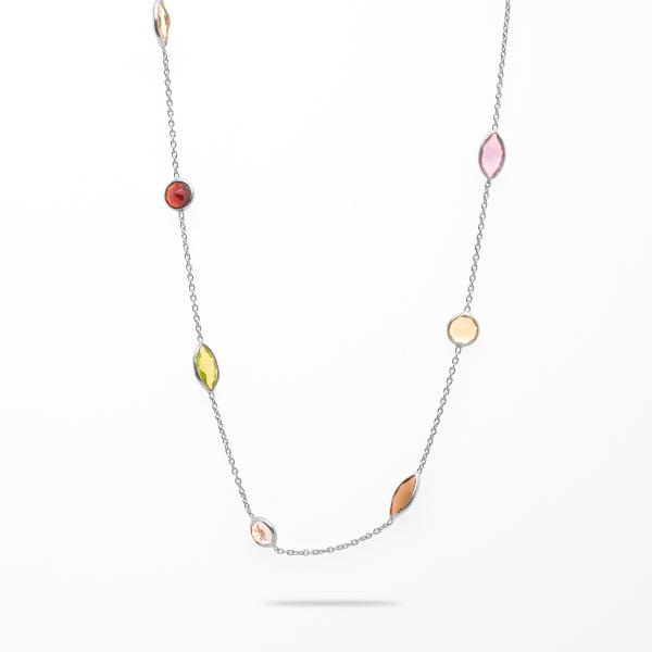 Collier sautoir univers argent Sittara